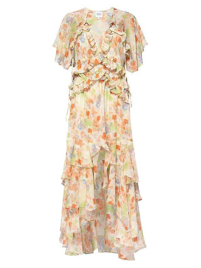 Womens Alana Floral Flutter Maxi Dress Product Image