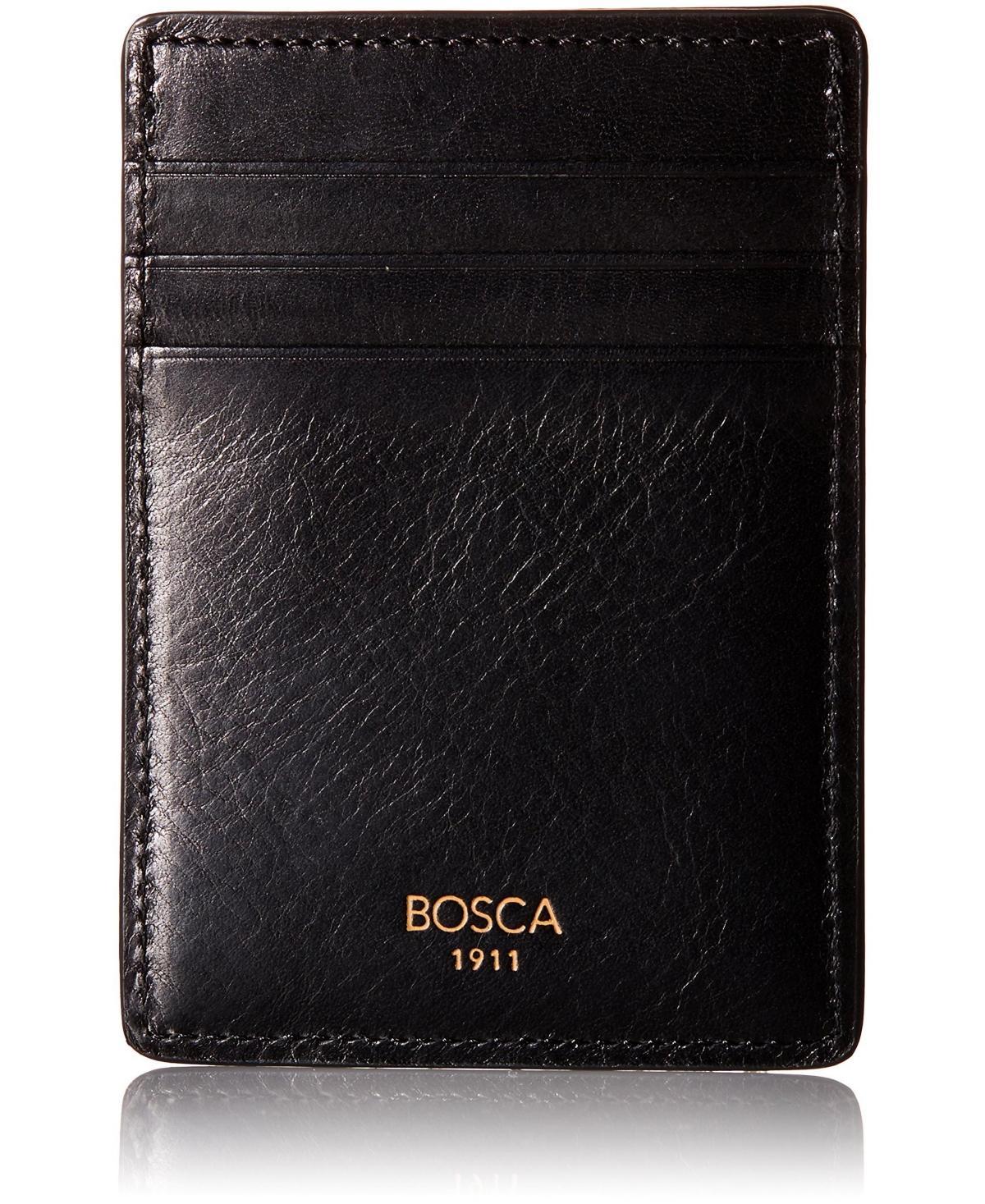 Bosca Dolce Collection - Deluxe Front Pocket Wallet (Black) Bi-fold Wallet Product Image