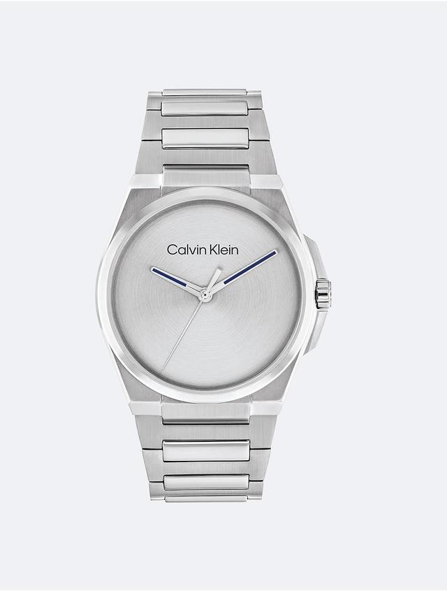 Calvin Klein Mens Brushed Dial H-Link Bracelet Watch - Black Product Image