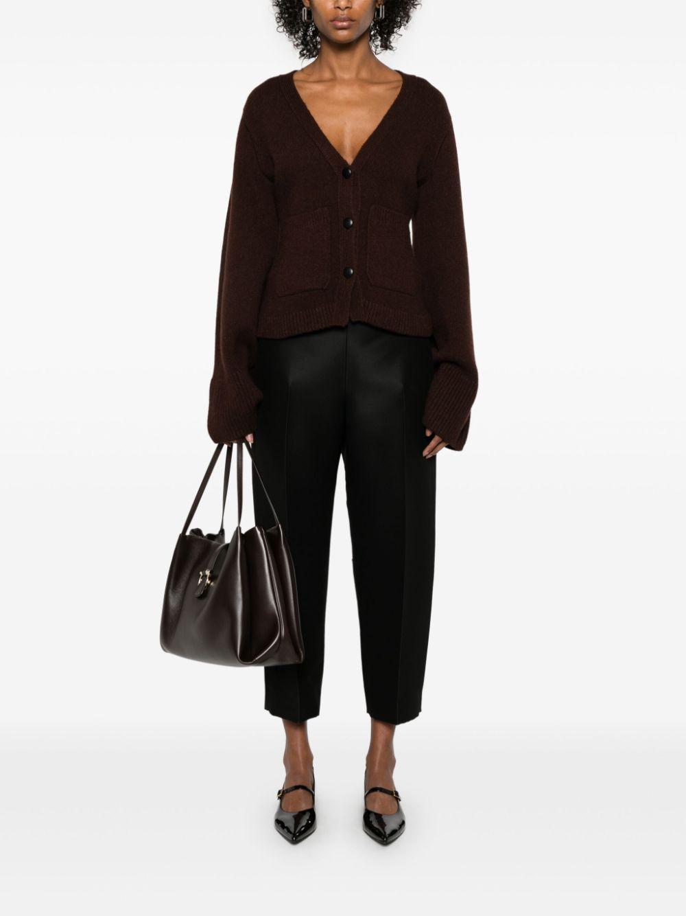 KHAITE Scarlet Cardigan In Brown Product Image