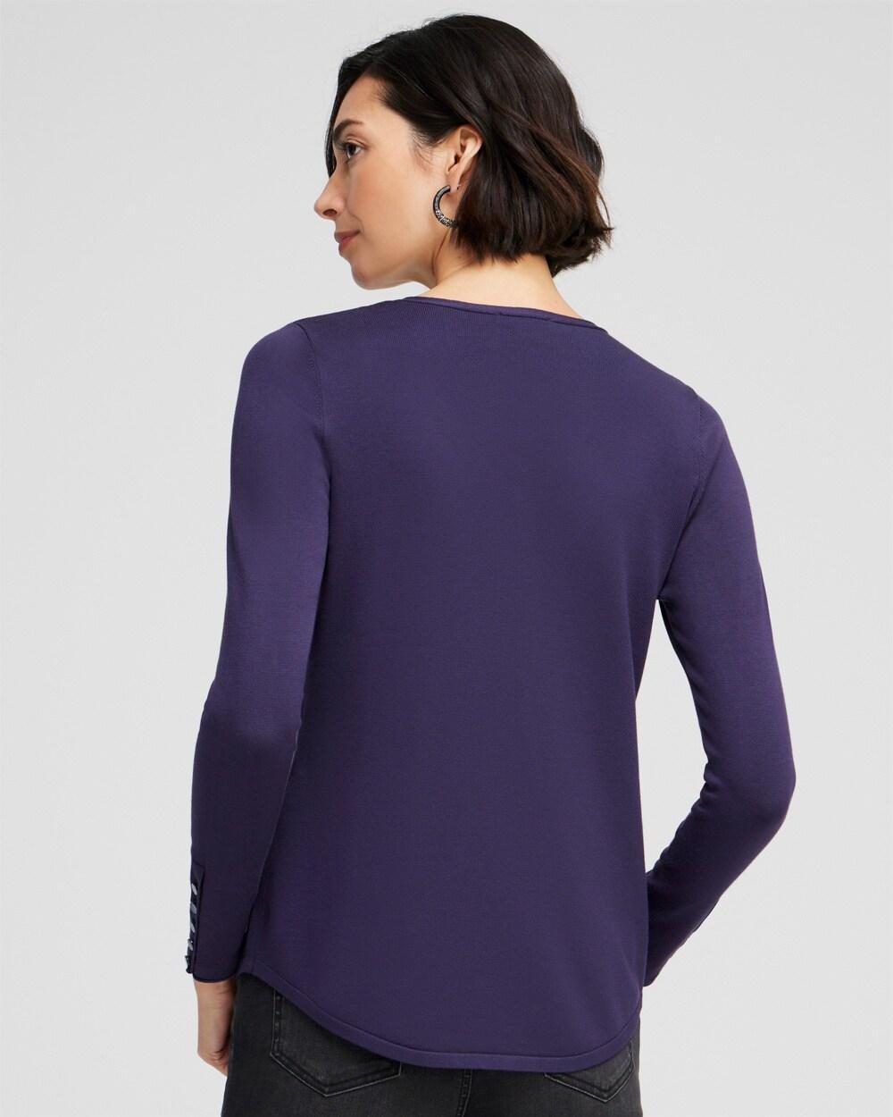 Spun Rayon V-neck Pullover Sweater Product Image