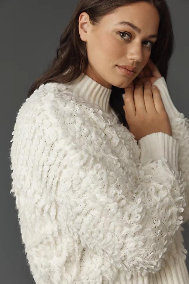 Callahan Mock-Neck Loop-Stitch Sweater Product Image