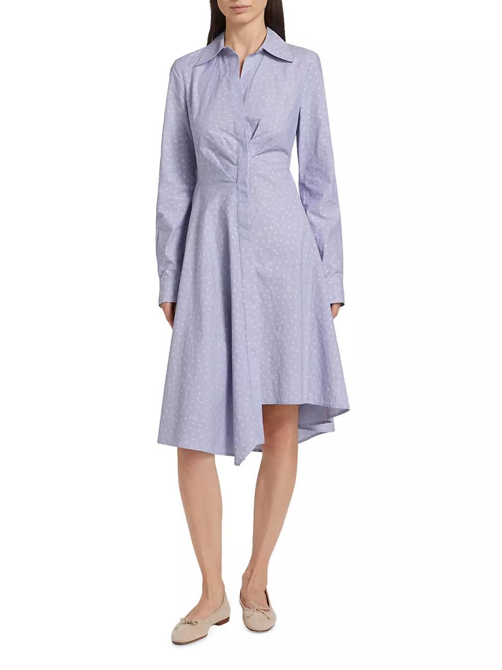 Smith Asymmetric Cotton Midi-Dress Product Image