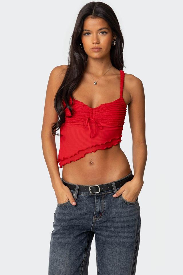 Ruffled Asymmetric Tank Top Product Image