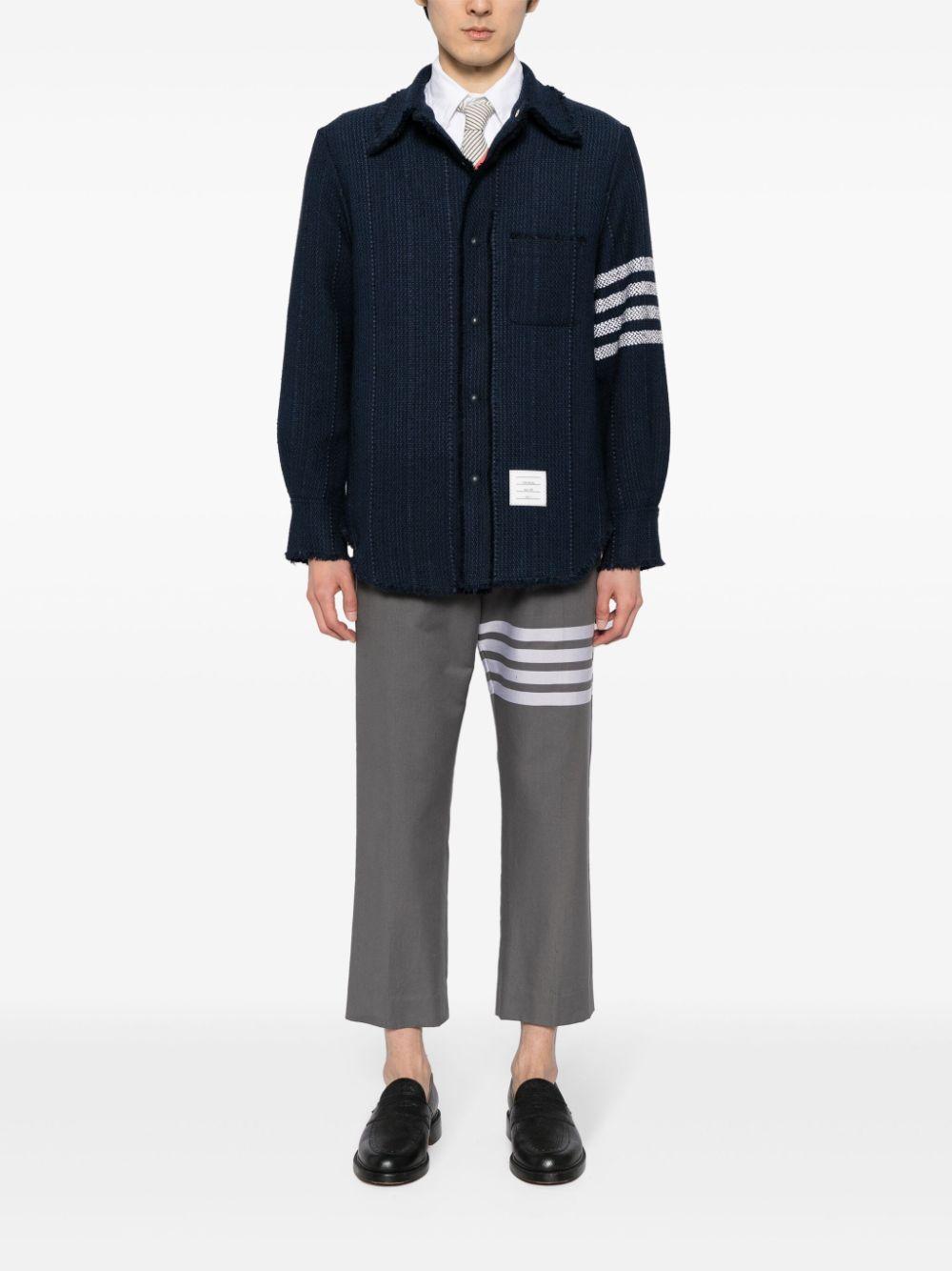 4-bar Stripe Shirt Jacket In 415 Navy Product Image