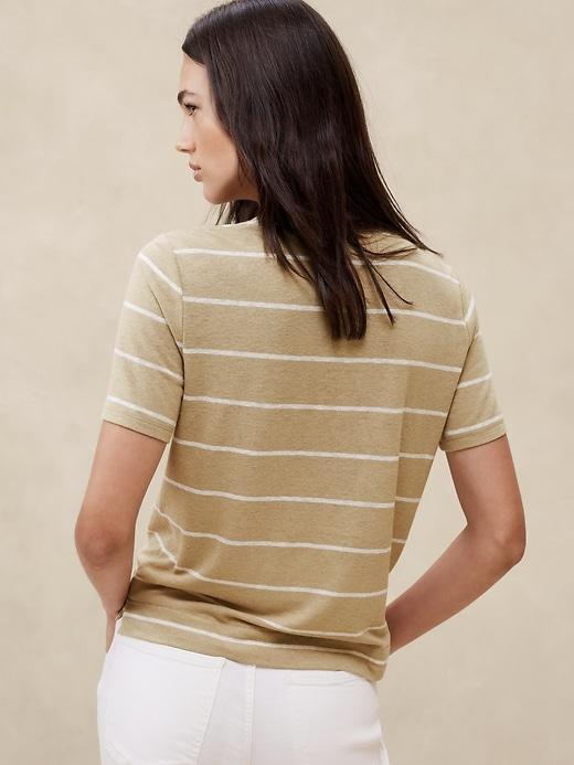 Linen-Blend T-Shirt Product Image