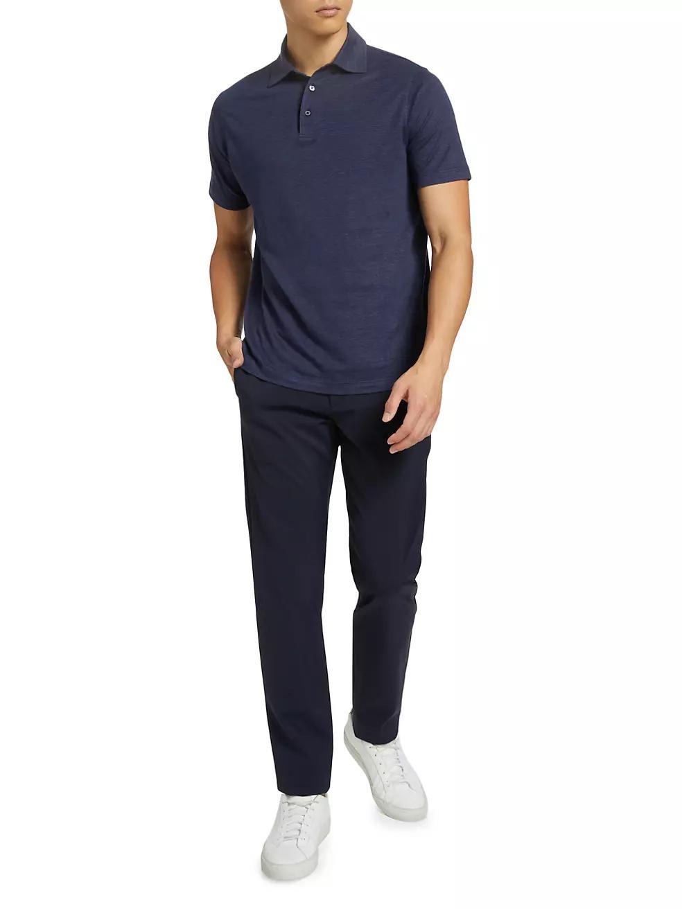 COLLECTION Linen Polo Shirt Product Image