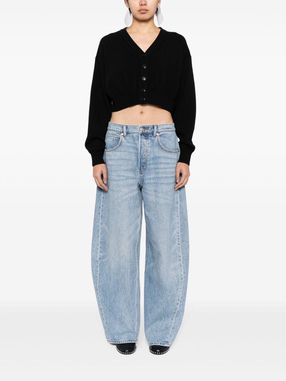 Rounded wide-leg jeans Product Image