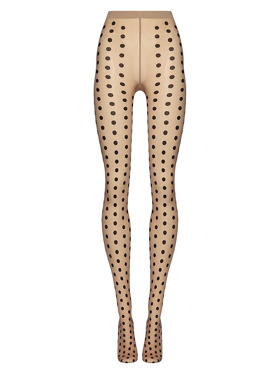 Womens Bonny Polka Dot Sheer-Opaque Tights Product Image