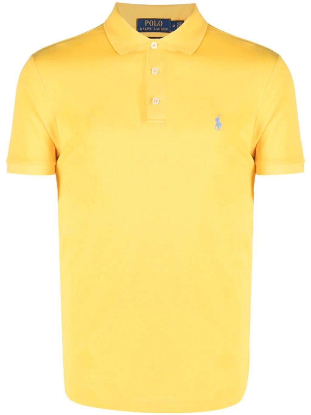 Polo Pony-embroidered Polo Shirt In Yellow Product Image