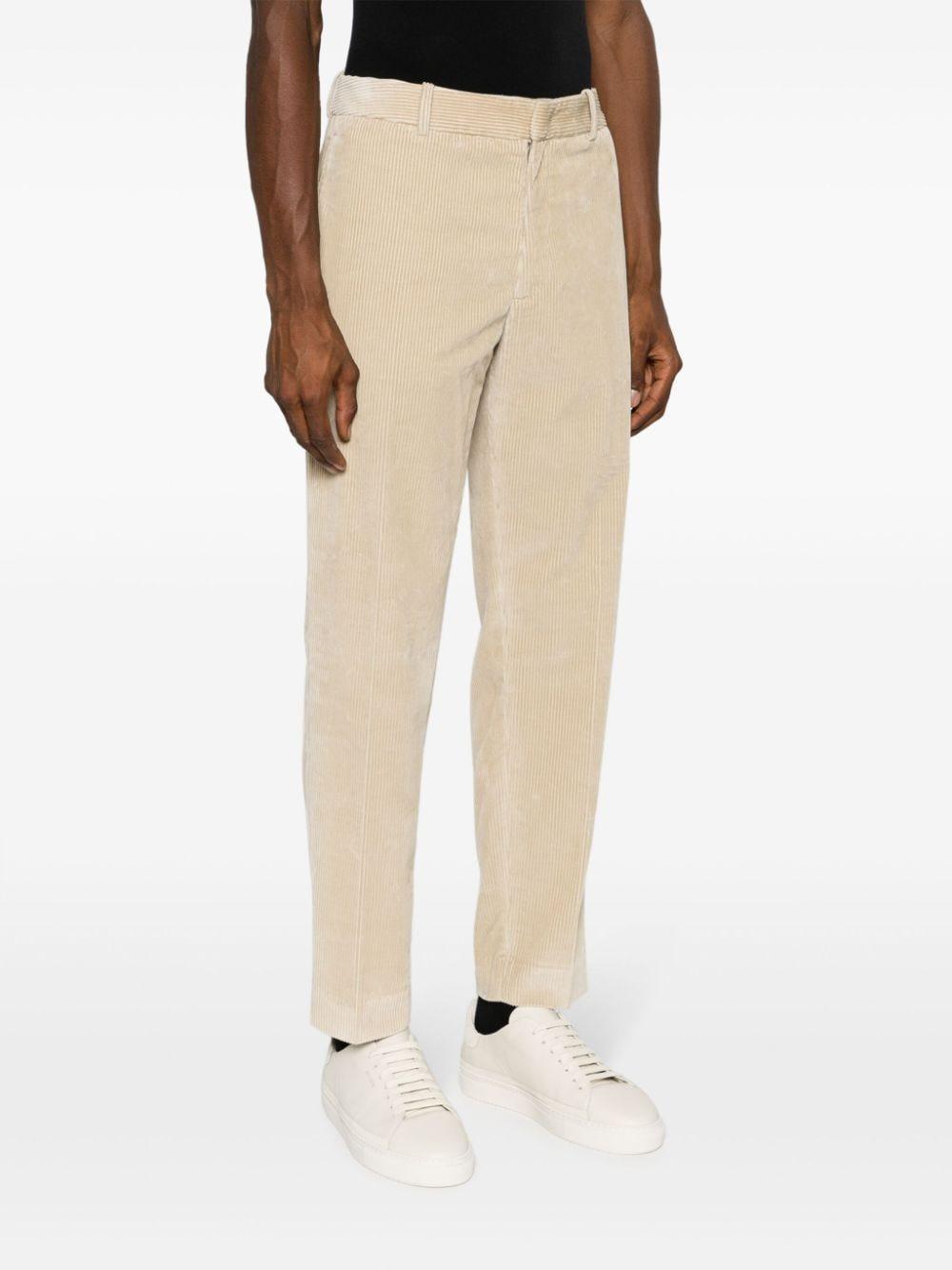 Corduroy Straight-leg Trousers In Brown Product Image