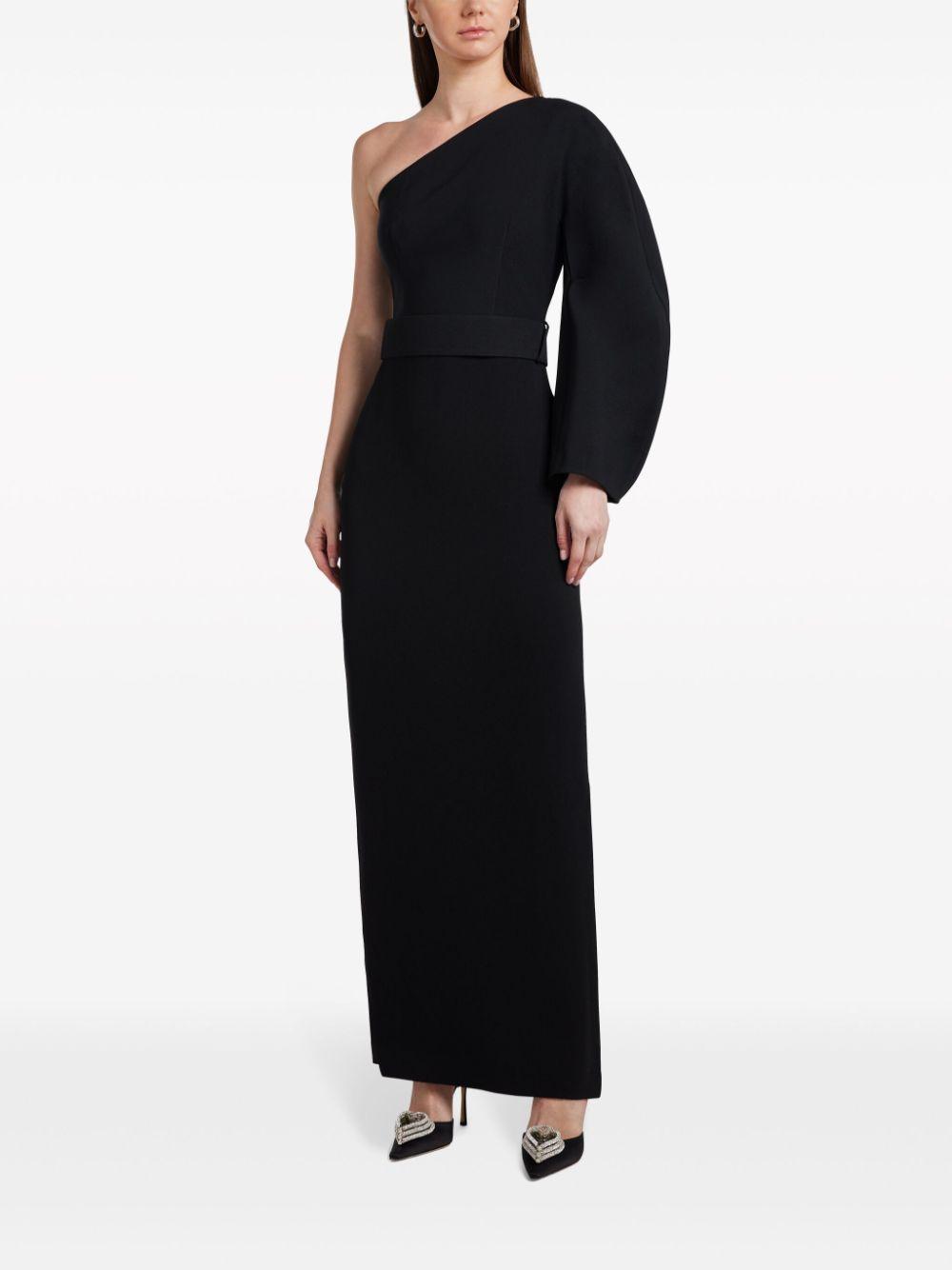 one-shoulder belted maxi dress Product Image