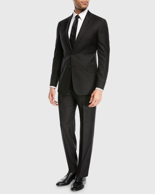 Emporio Armani Trim Fit Solid Wool Suit Product Image