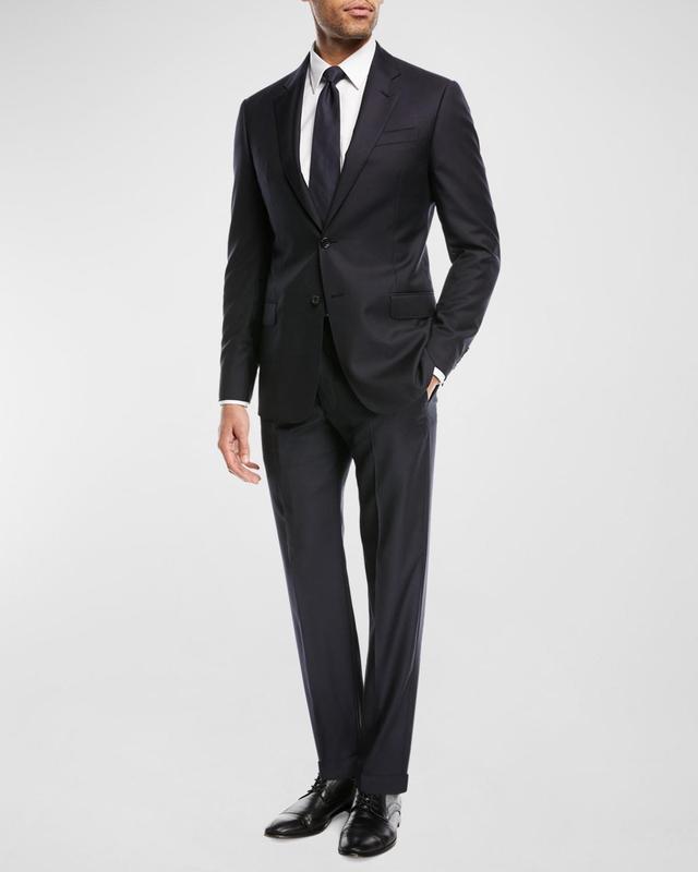 Emporio Armani Trim Fit Solid Wool Suit Product Image