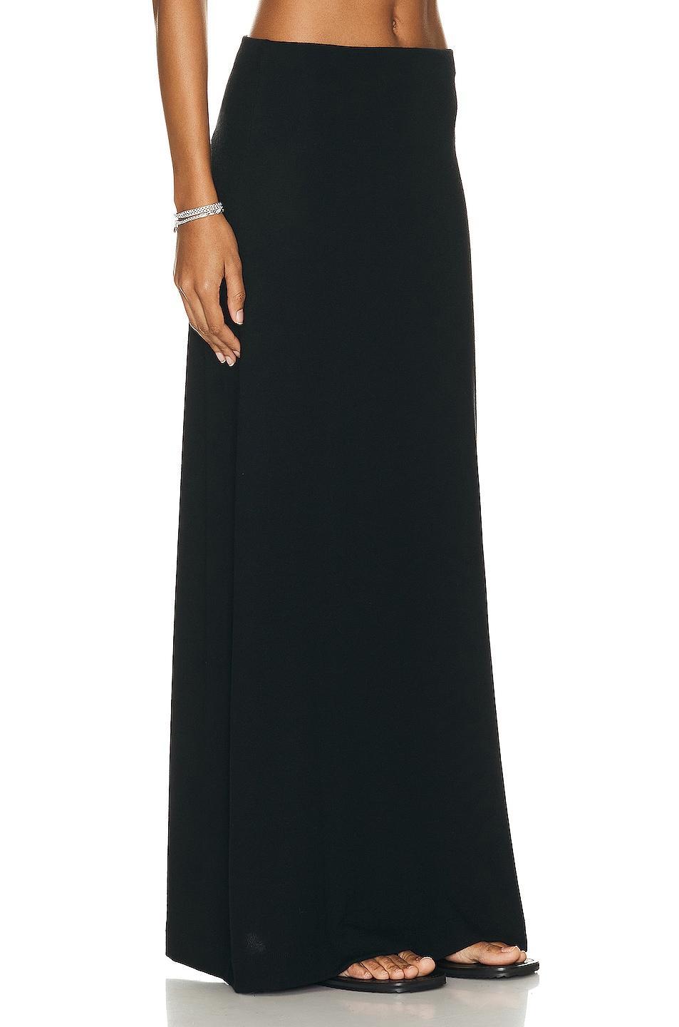 LESET Lauren High Waist Maxi Skirt Black. (also in L, S, XL). Product Image