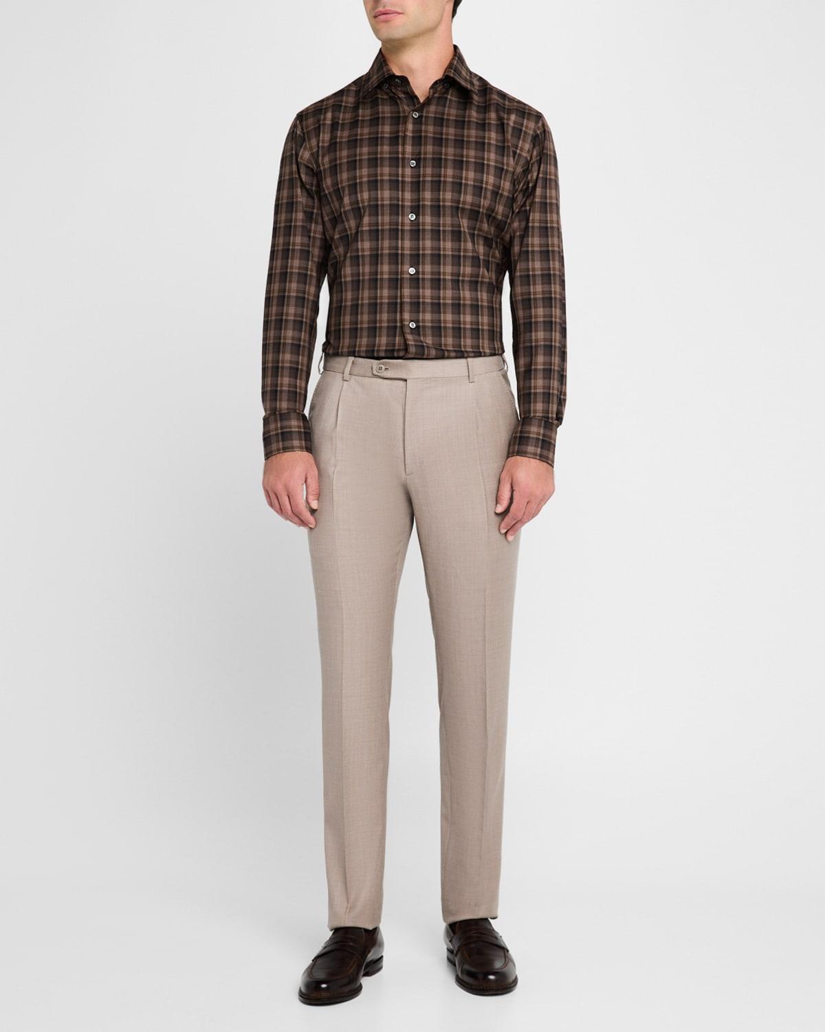 Mens Wool Twill Trousers Product Image