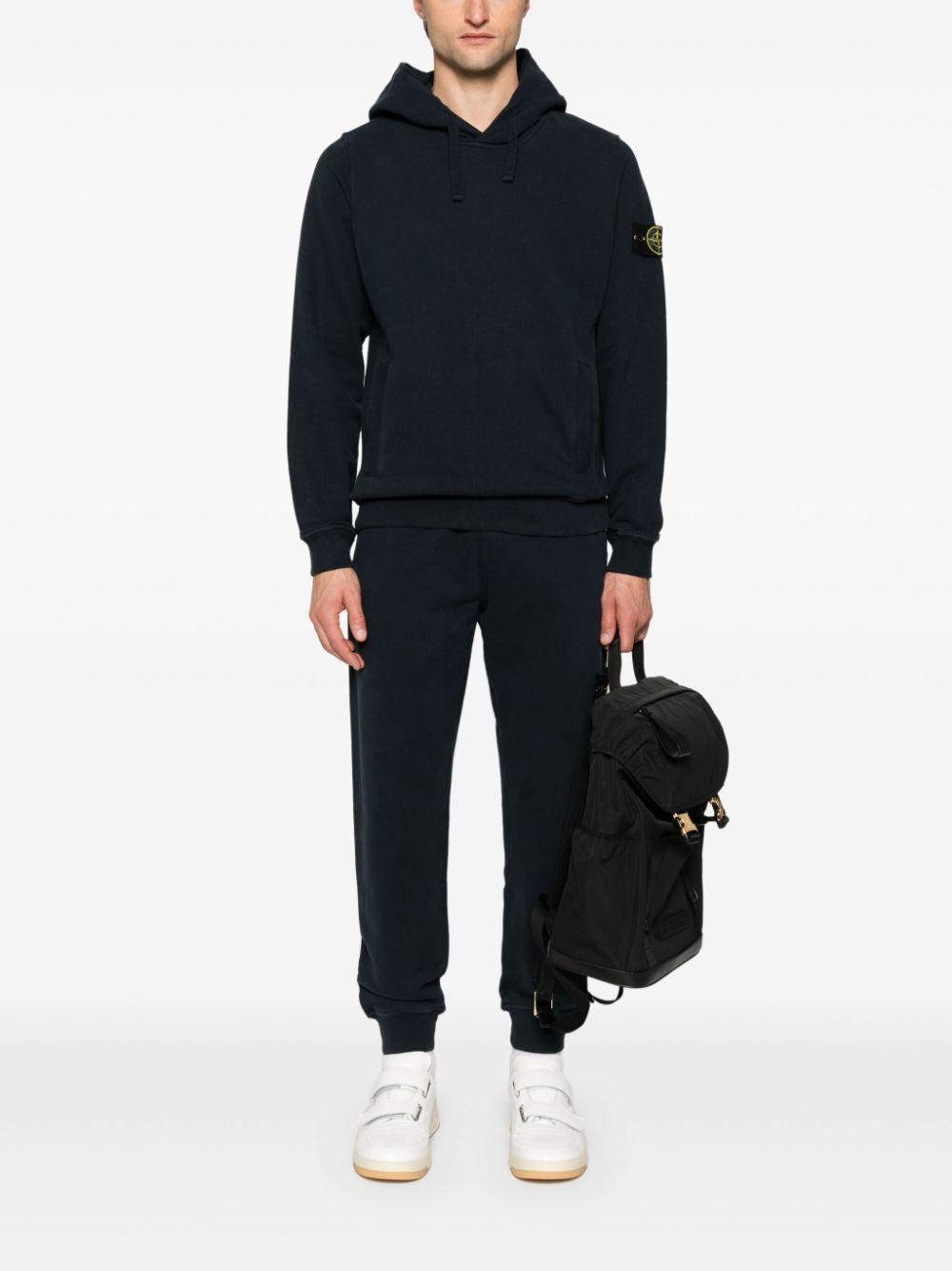 STONE ISLAND Compass-badge Cotton Track Pants In Blue Product Image