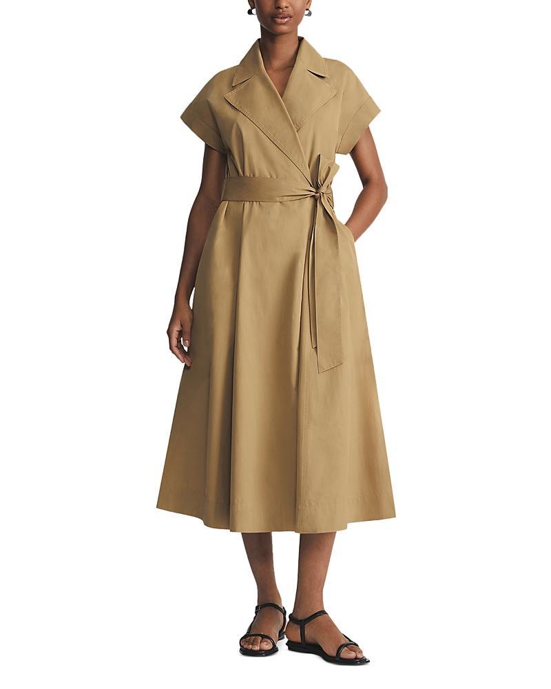 Lafayette 148 New York Belted Organic Cotton Poplin Wrap Dress Product Image