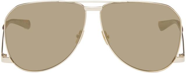 SAINT LAURENT Gold Sl 690 Dust Sunglasses In 004 Gold Product Image