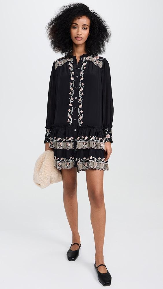 Sea Lacey Embroidery Long Sleeve Tunic Dress | Shopbop Product Image