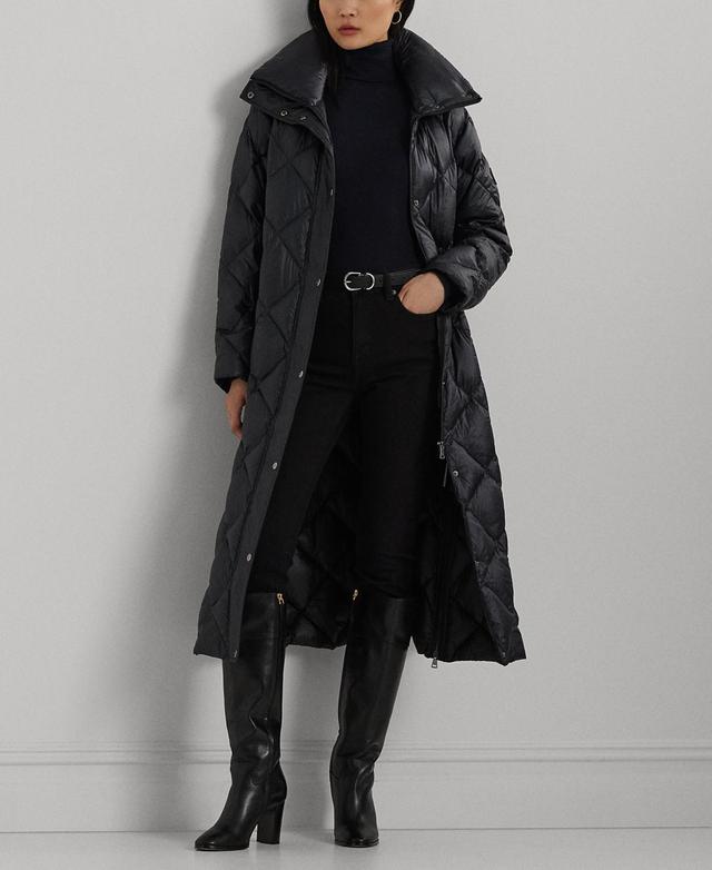 Lauren Ralph Lauren Womens Maxi Diamond Quilted Puffer Coat Product Image