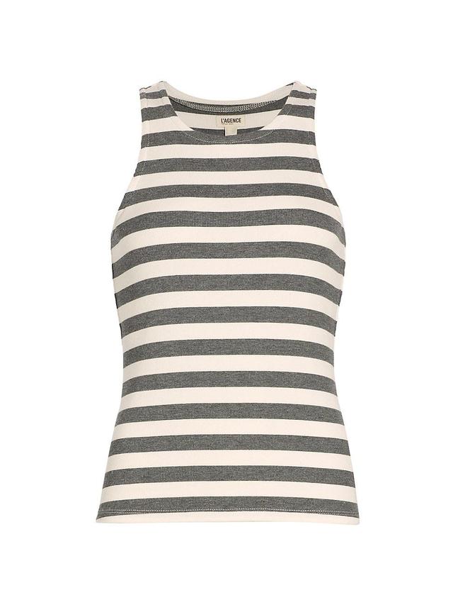 Womens Nia Striped Racerback Tank Product Image