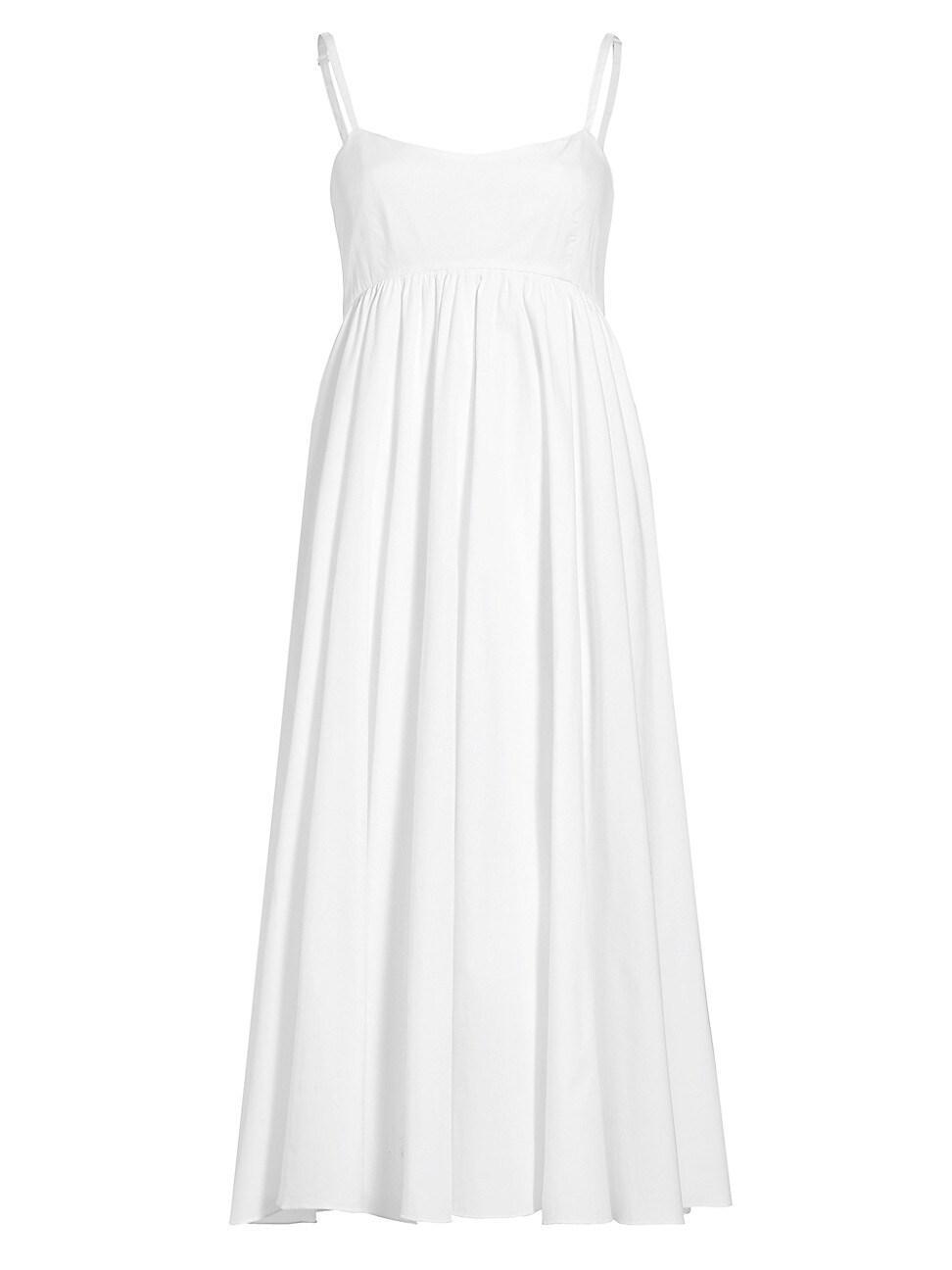 Womens Rachel Poplin Empire-Waist Midi-Dress Product Image