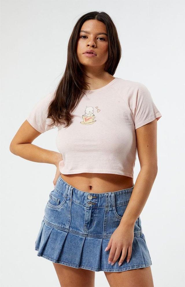 Womens Kewpie Teacup Raglan Cropped T-Shirt Product Image