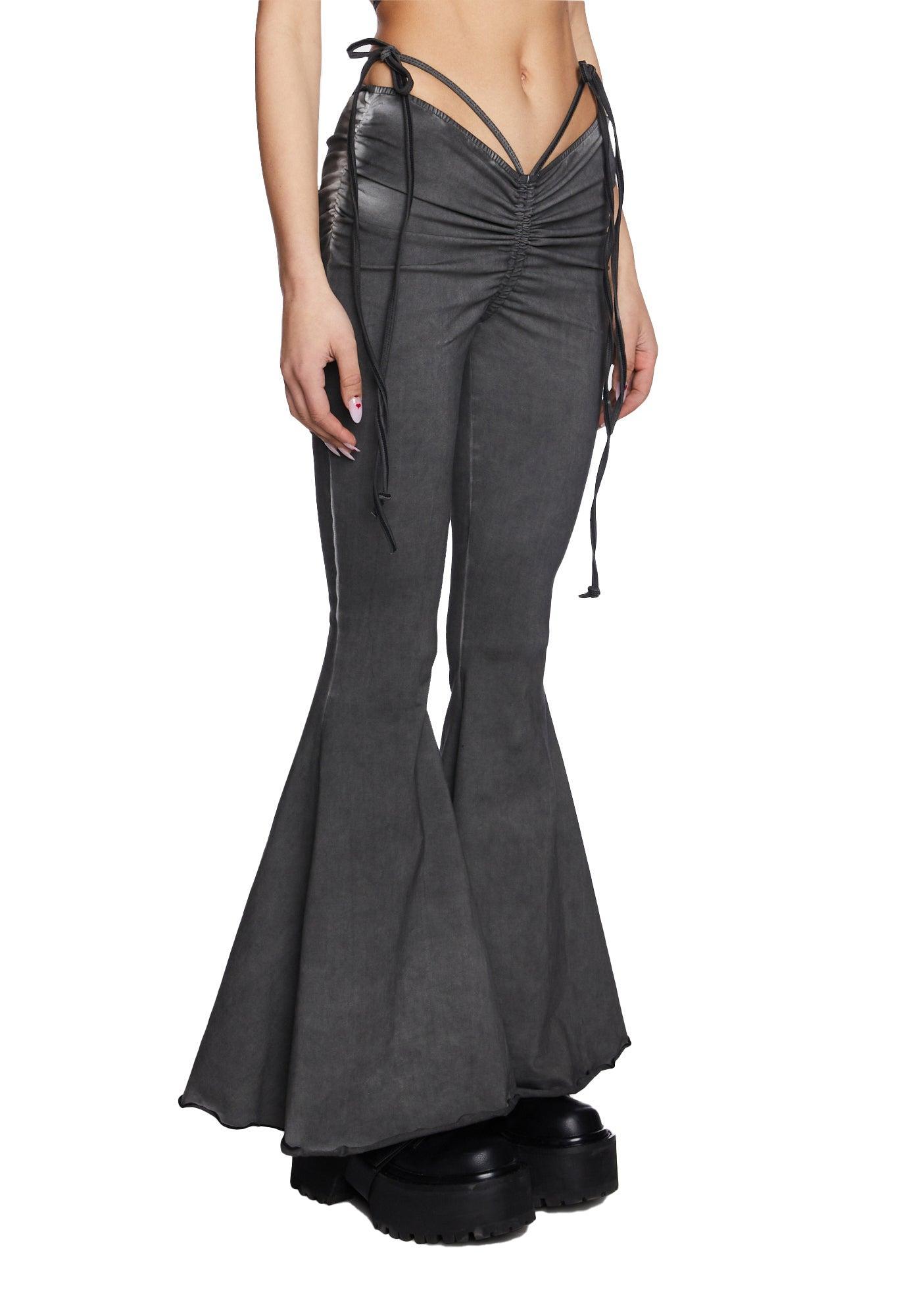 Reverb V-Cut Washed Bell Bottoms Male Product Image