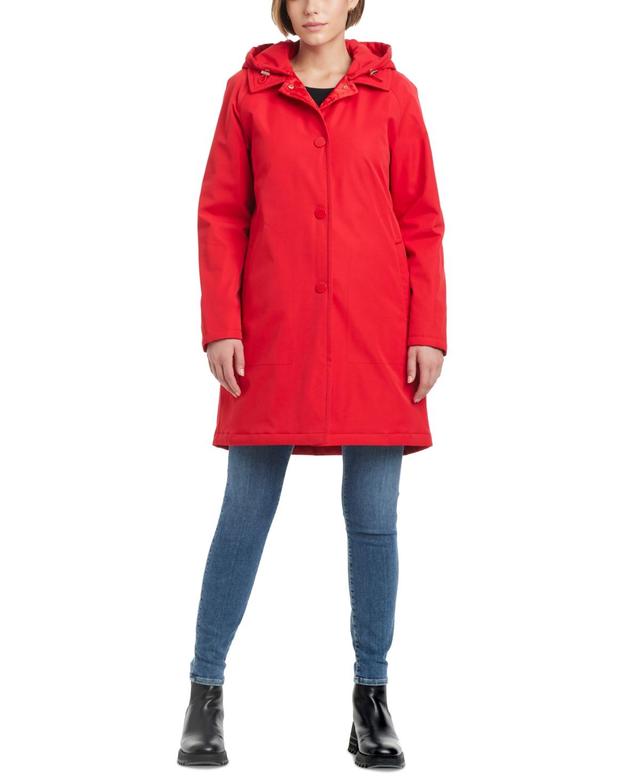 Kate Spade New York Womens Hooded A-Line Raincoat Product Image