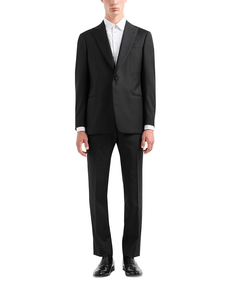 Mens One-Button Regular-Fit Wool Tuxedo Product Image