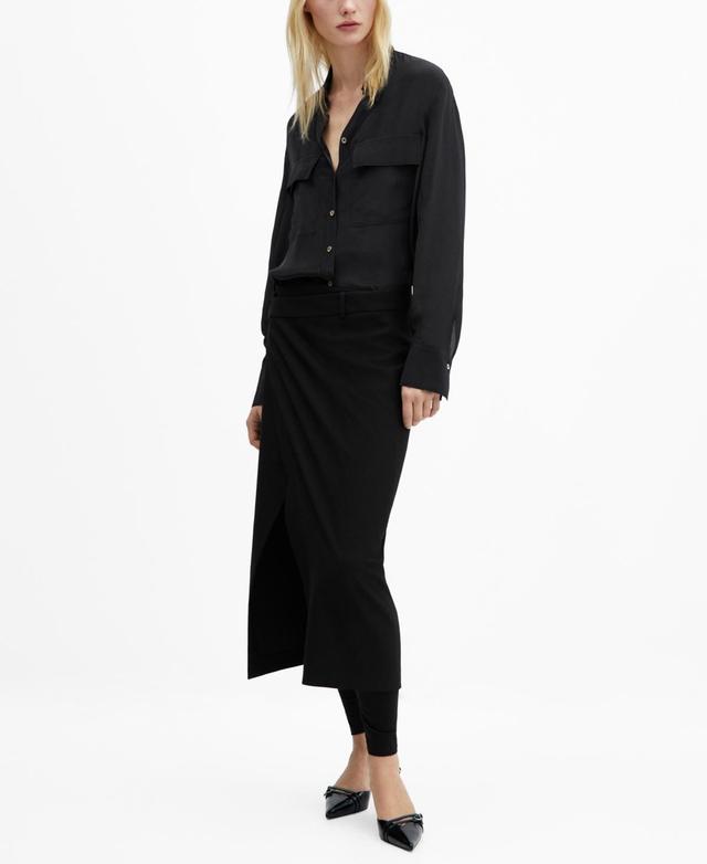 Mango Womens Pockets Flowy Shirt Product Image