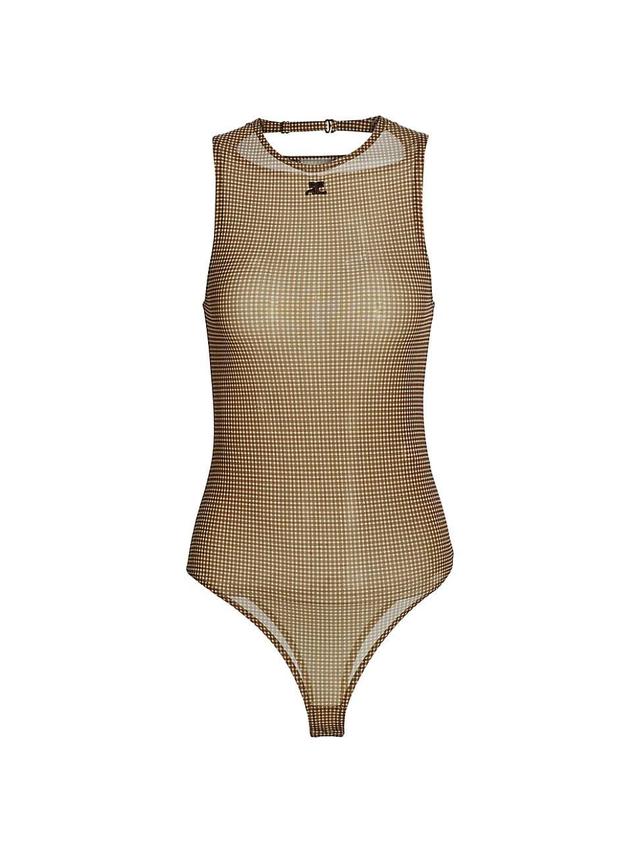 Womens Checked Bodysuit Product Image