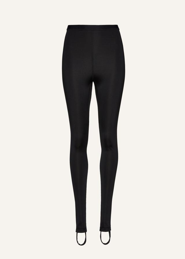 Slim stirrup leggings in black Product Image