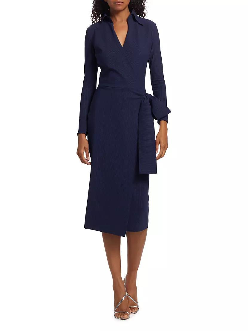 Kamala Pinstripe Midi-Dress Product Image