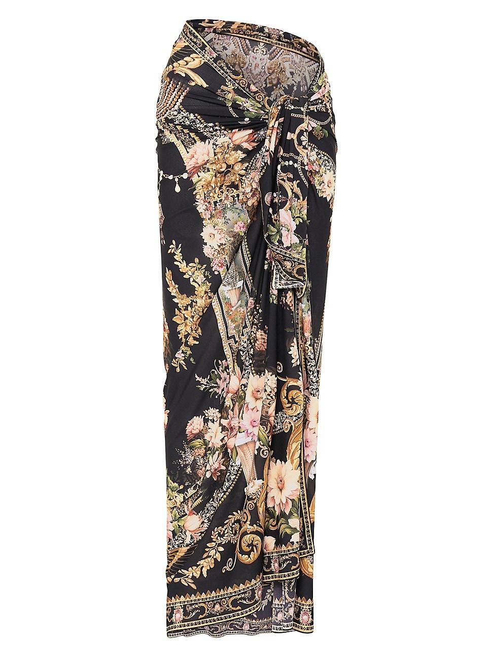 Womens Floral-Print Sarong Product Image