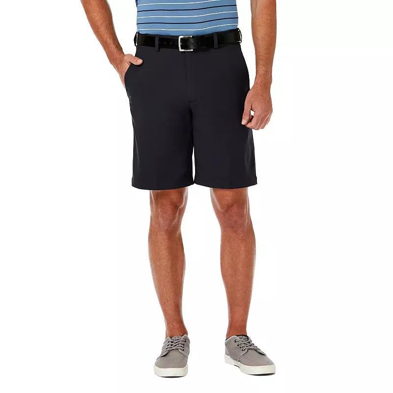 Mens Haggar Cool 18 Pro Gabardine Flat Front Shorts Black Product Image