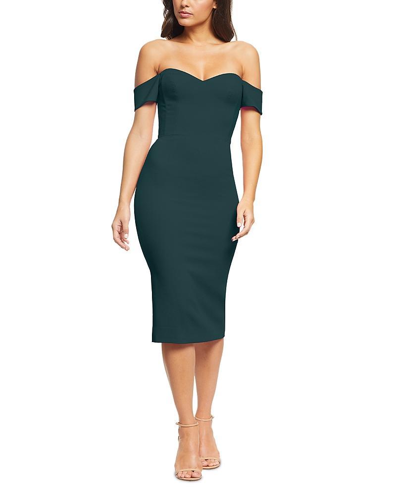 Womens Bailey Off-The-Shoulder Midi Dress Product Image