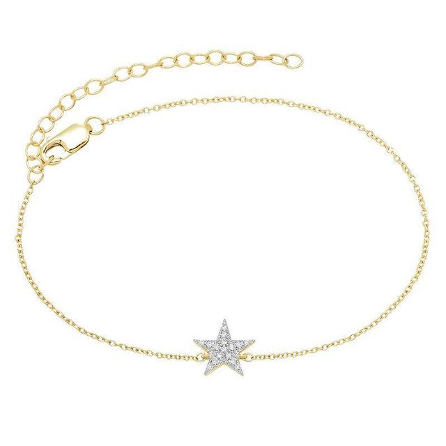 Its Personal 10k Gold Diamond Star Bracelet, Womens Product Image