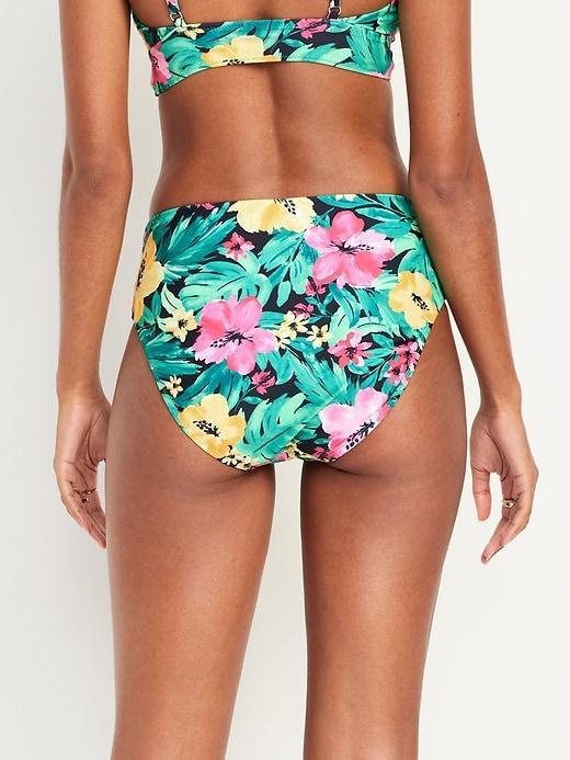 High-Waisted Bikini Swim Bottoms Product Image