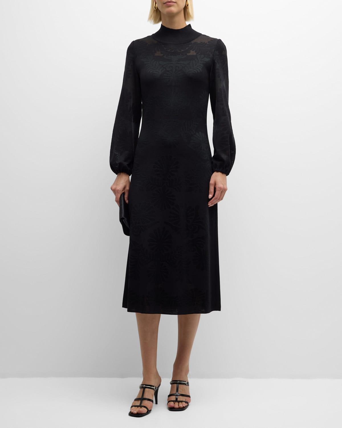 Misook Long Sleeve Burnout Dress Product Image