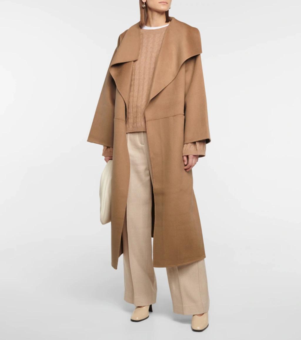 Signature Wool Cashmere Coat In Brown Product Image