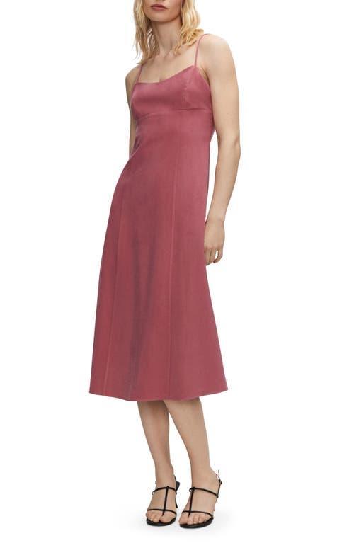 MANGO - Low-cut midi dress pink - 6 - Women Product Image