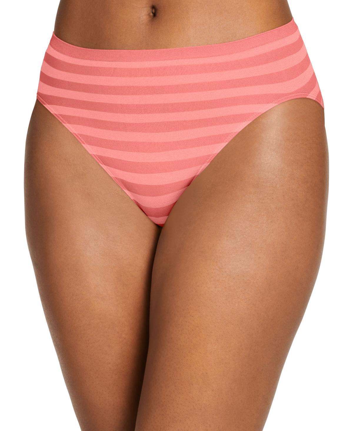 Womens Jockey Comfies Matte & Shine Seamless Hi-Cut Panty 1306 Product Image