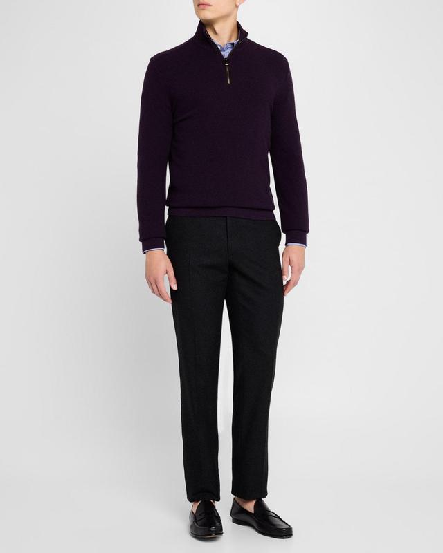 Mens Cashmere Birdseye Knit Sweater Product Image