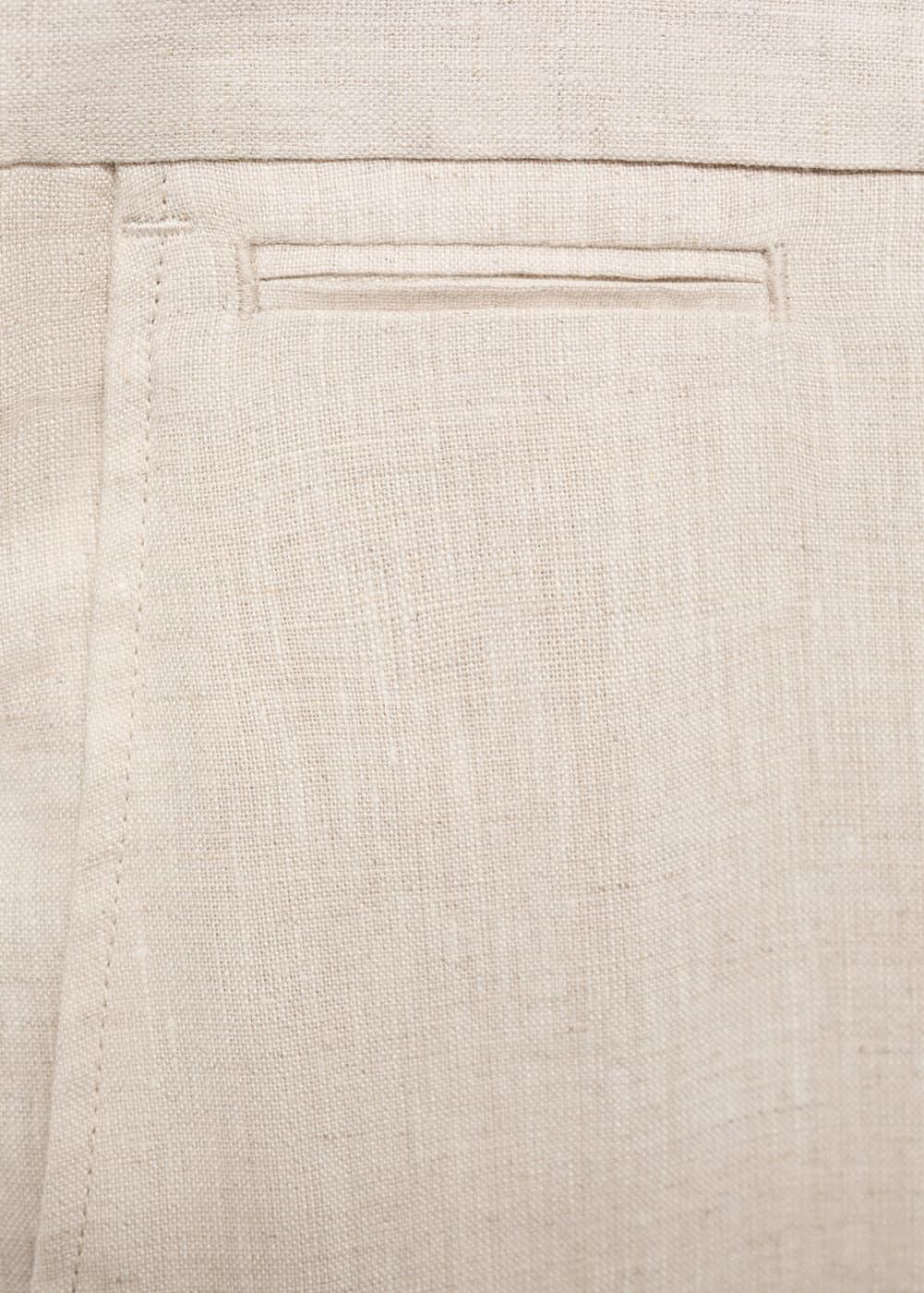 MANGO MAN - Slim-fit 100% linen pants ecruMen Product Image