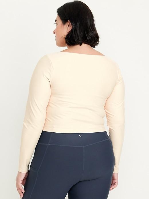 PowerSoft Long-Sleeve Crop Support Top Product Image