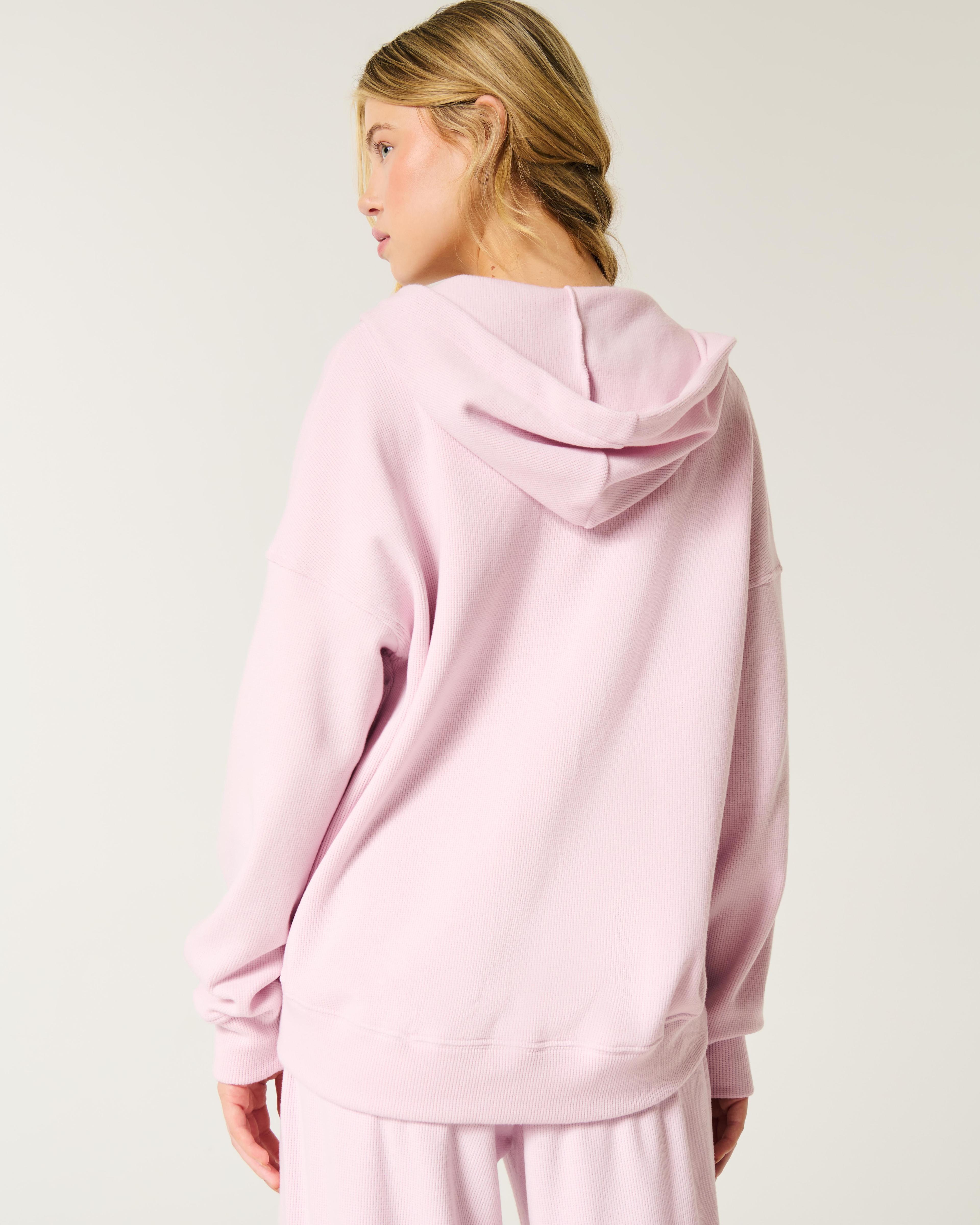 Gilly Hicks Oversized Waffle Zip-Up Hoodie Product Image