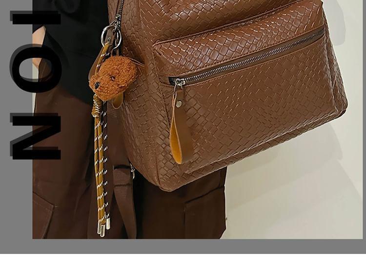 Textured Faux Leather Backpack product image