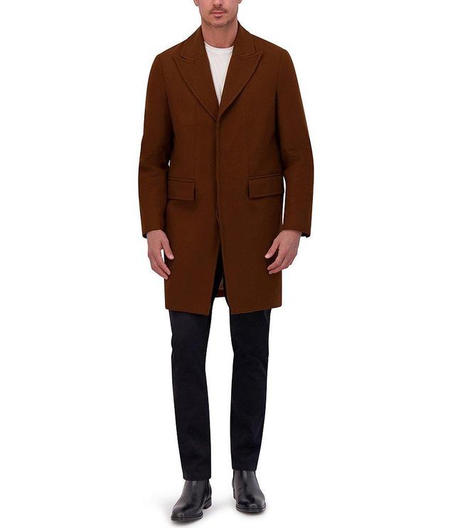 Kenneth Cole New York Peak Lapel Wool Melton Topcoat Product Image